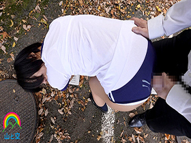 大嫌いなロリコン教師に青姦性処理させられて メス顔でアヘ堕ちしながら イキまくるボーイッシュ制服少女　もなみ鈴　サンプル画像04